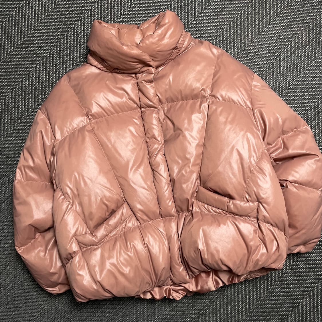 베네통 우먼스 글로시 덕 다운 패딩 점퍼y 5162 상품이미지1