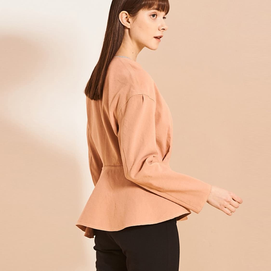 랑방컬렉션(LANVIN) 린넨 블렌드 페플럼자켓 55 상품이미지5