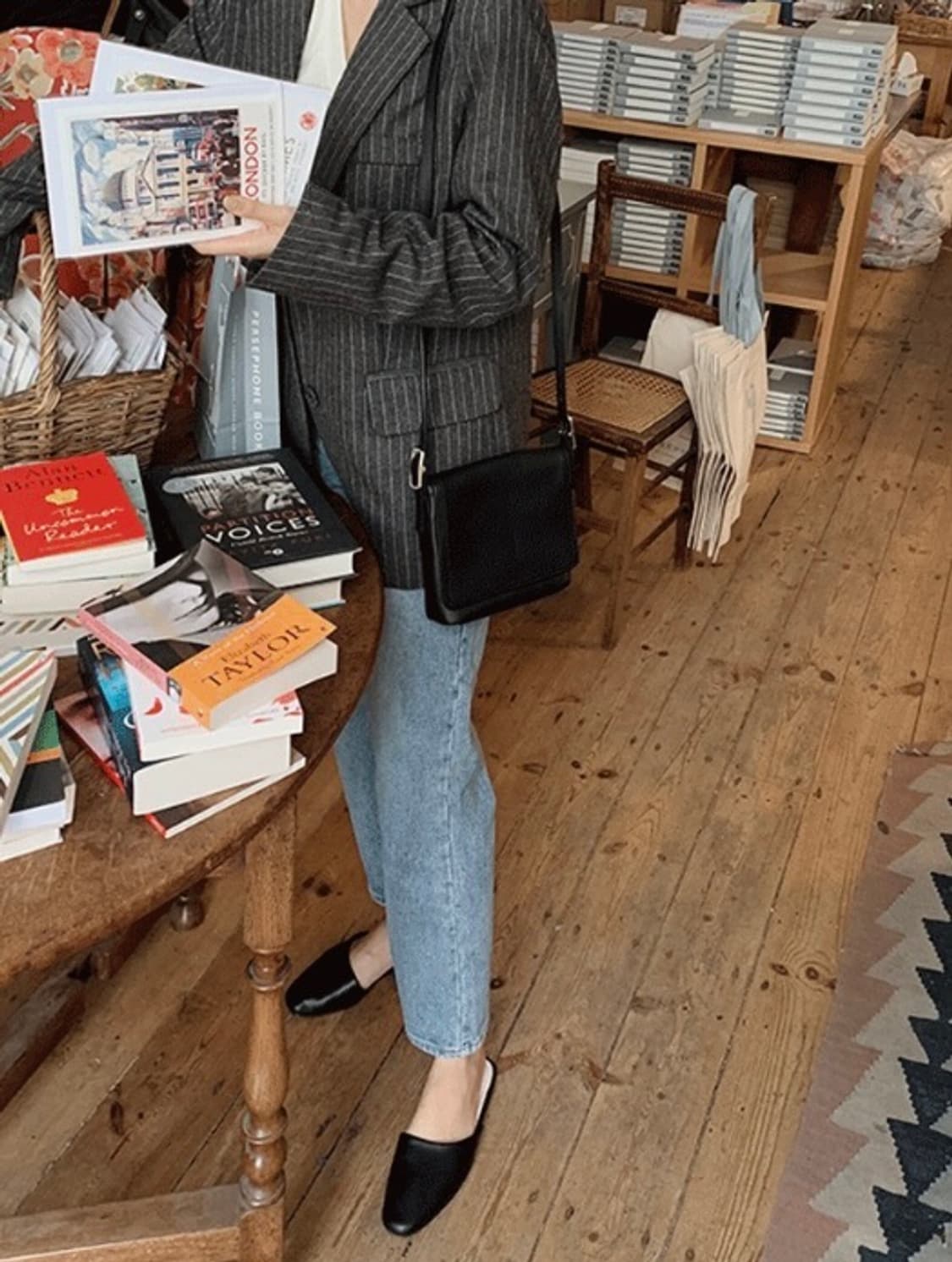 (새상품, 박풀) snap daily mule (데일리 뮬 슬리퍼 구두) 상품이미지1