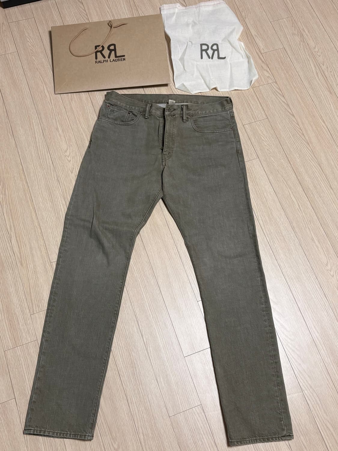rrl 슬림핏 올리브 데님 상품이미지1
