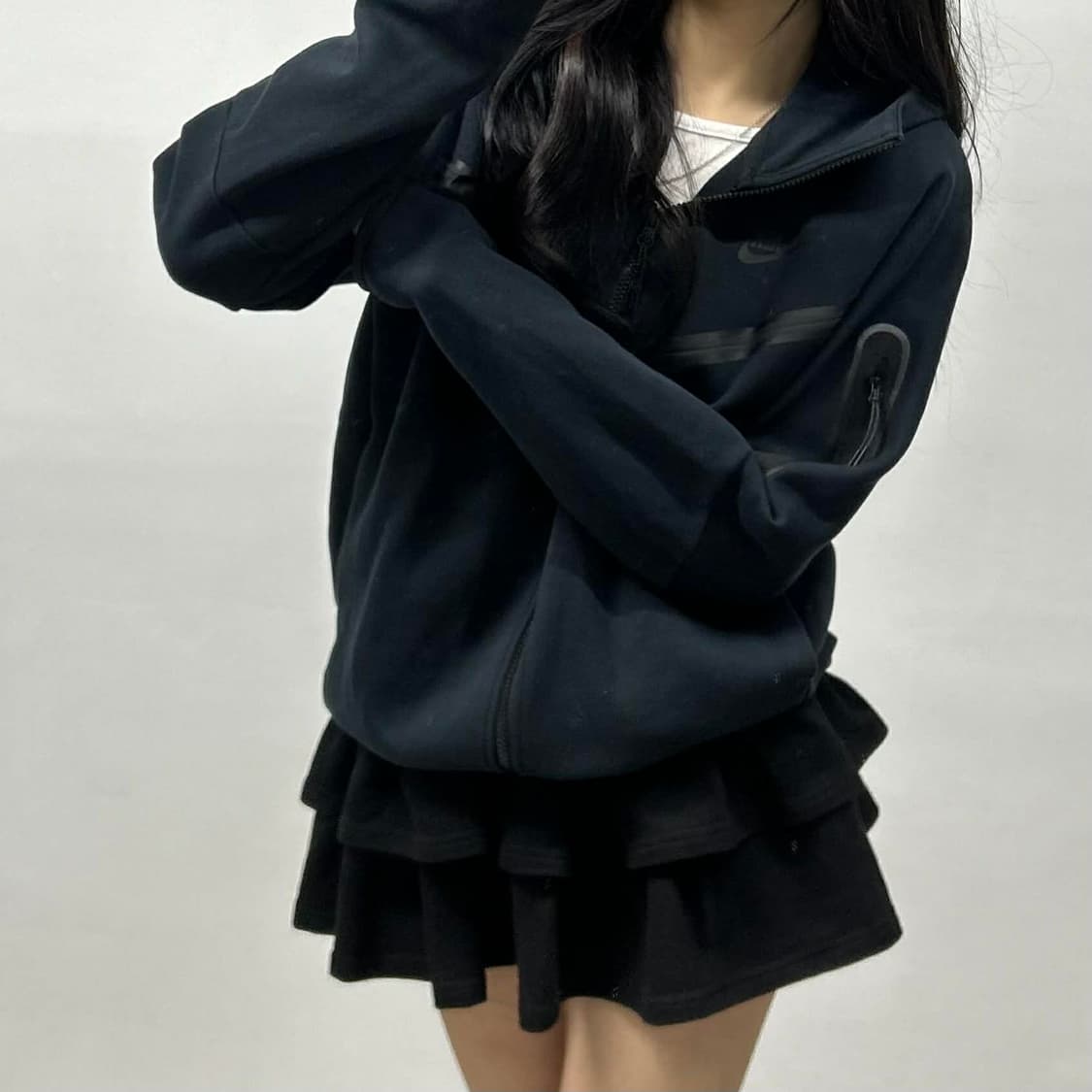 나이키 준신형 블랙 테크팩 후드집업 희귀져지(100) 상품이미지1