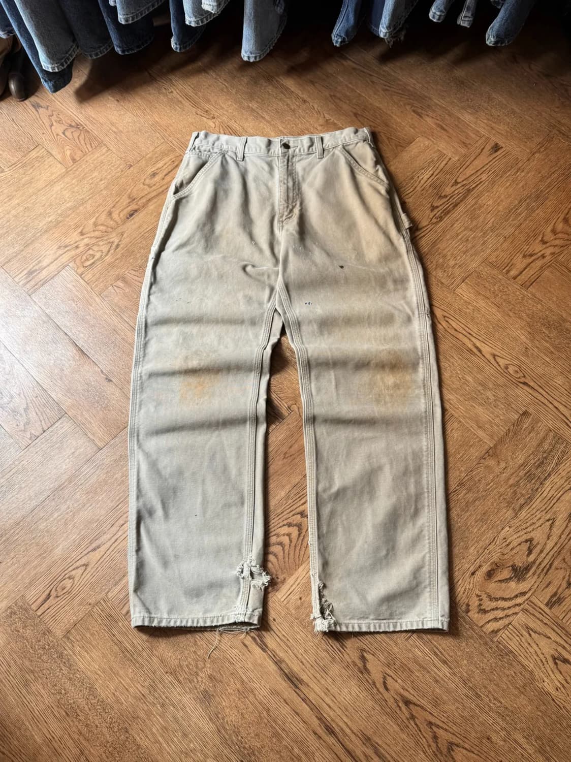 [32]칼하트 USA 더티워싱 데저트 탄 싱글니 카펜터 워크 팬츠 상품이미지1