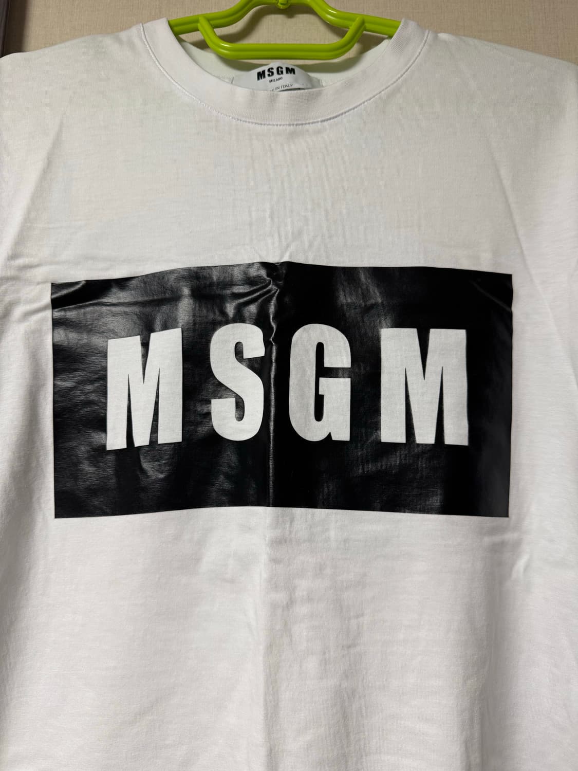 MSGM 박스 로고 반팔티 S 상품이미지2