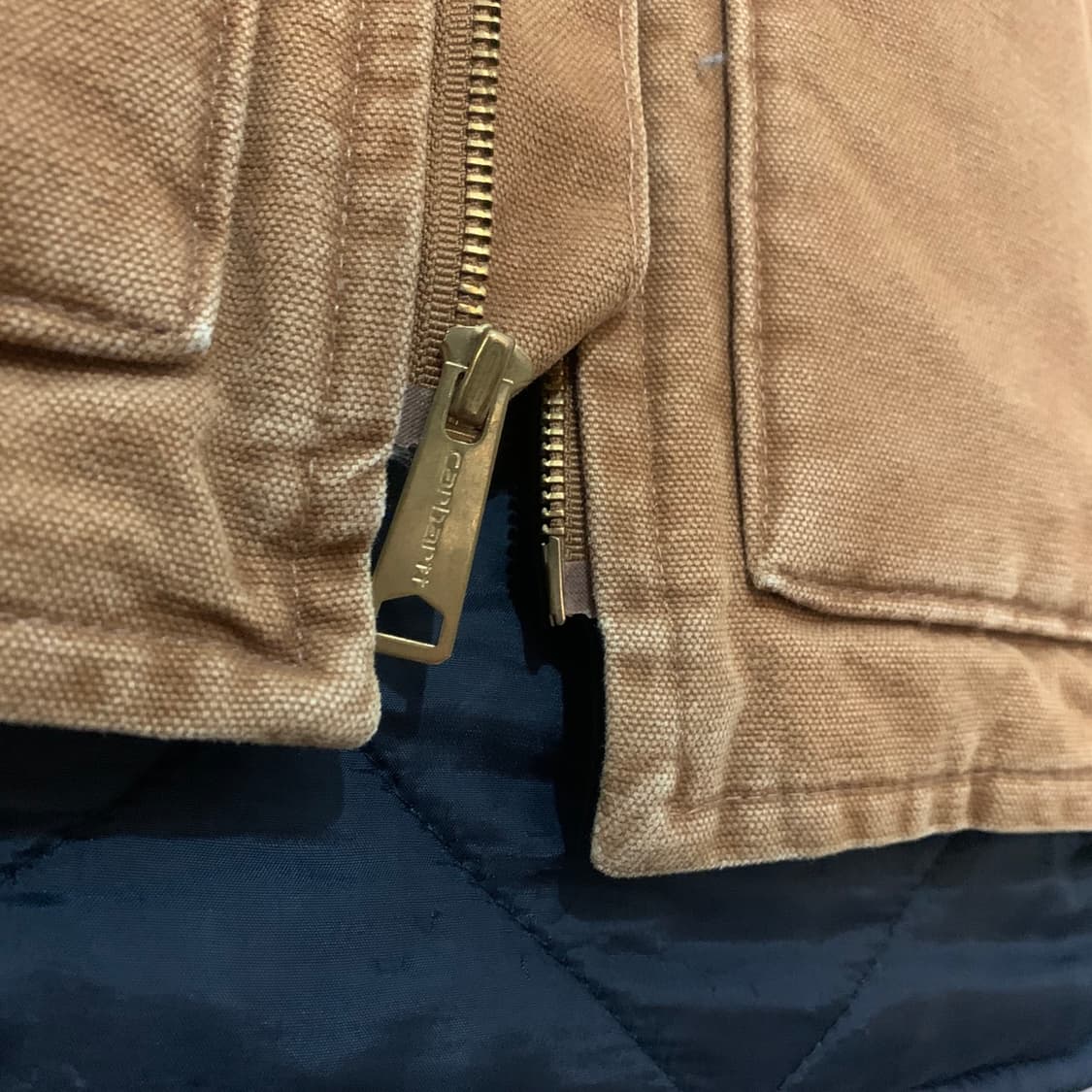 M CARHARTT 칼하트 V02 샌드스톤 덕 퀼팅 베스트 조끼 상품이미지6