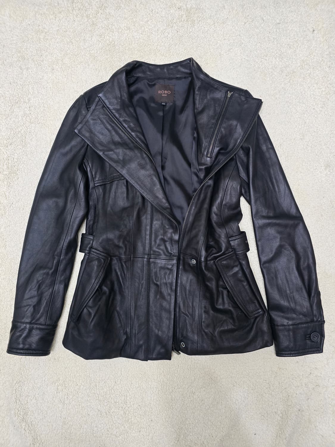 로보 여성 양가죽 자켓 블랙 55 상품이미지5