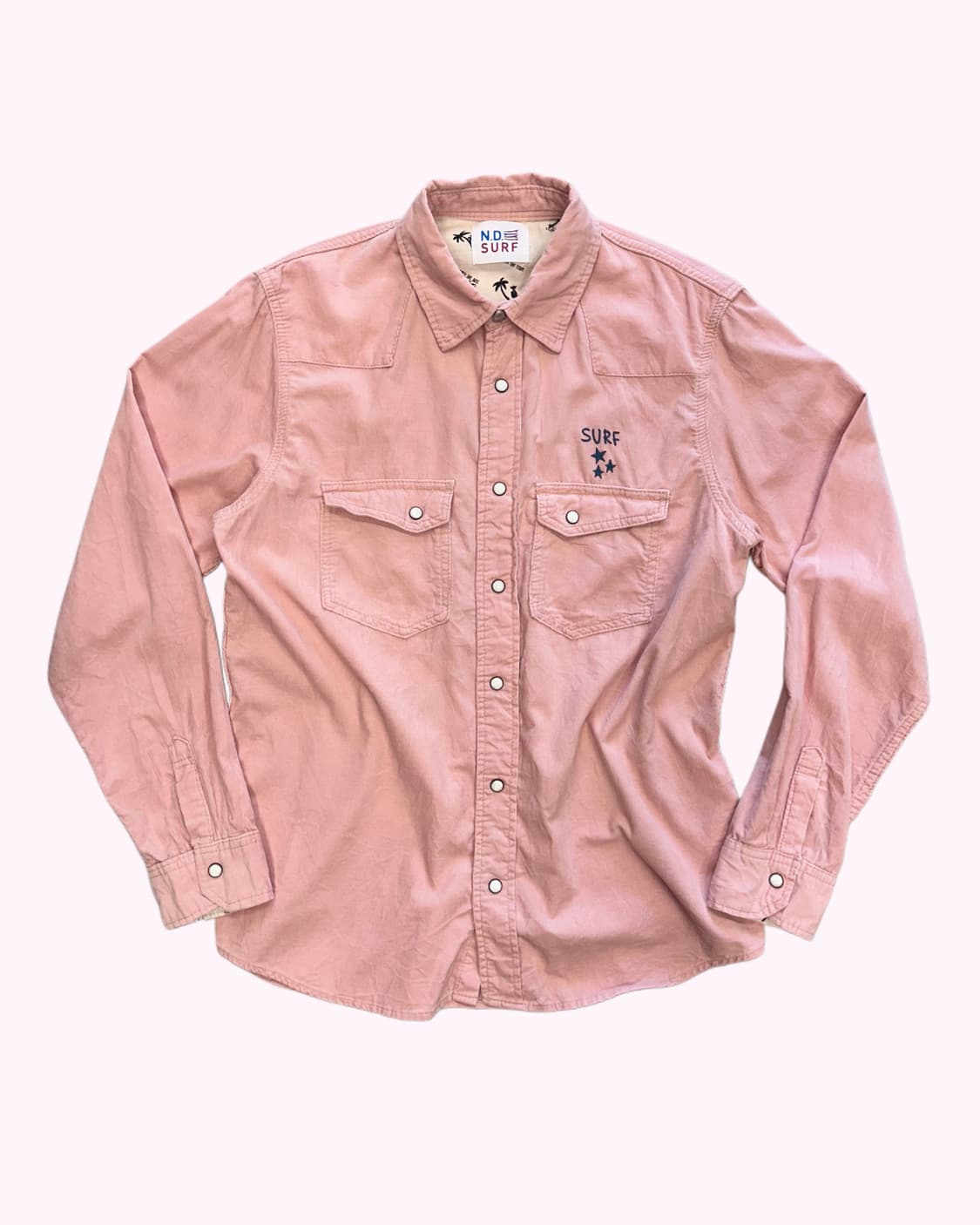 pink corduroy hawaiian western shirt 상품이미지2