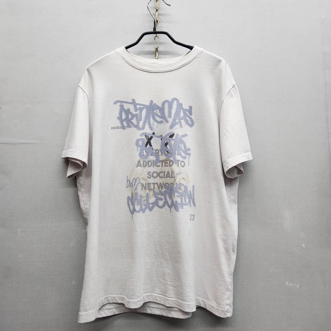 인사일런스 빈티지프린팅 반팔티 F(XL) 상품이미지1