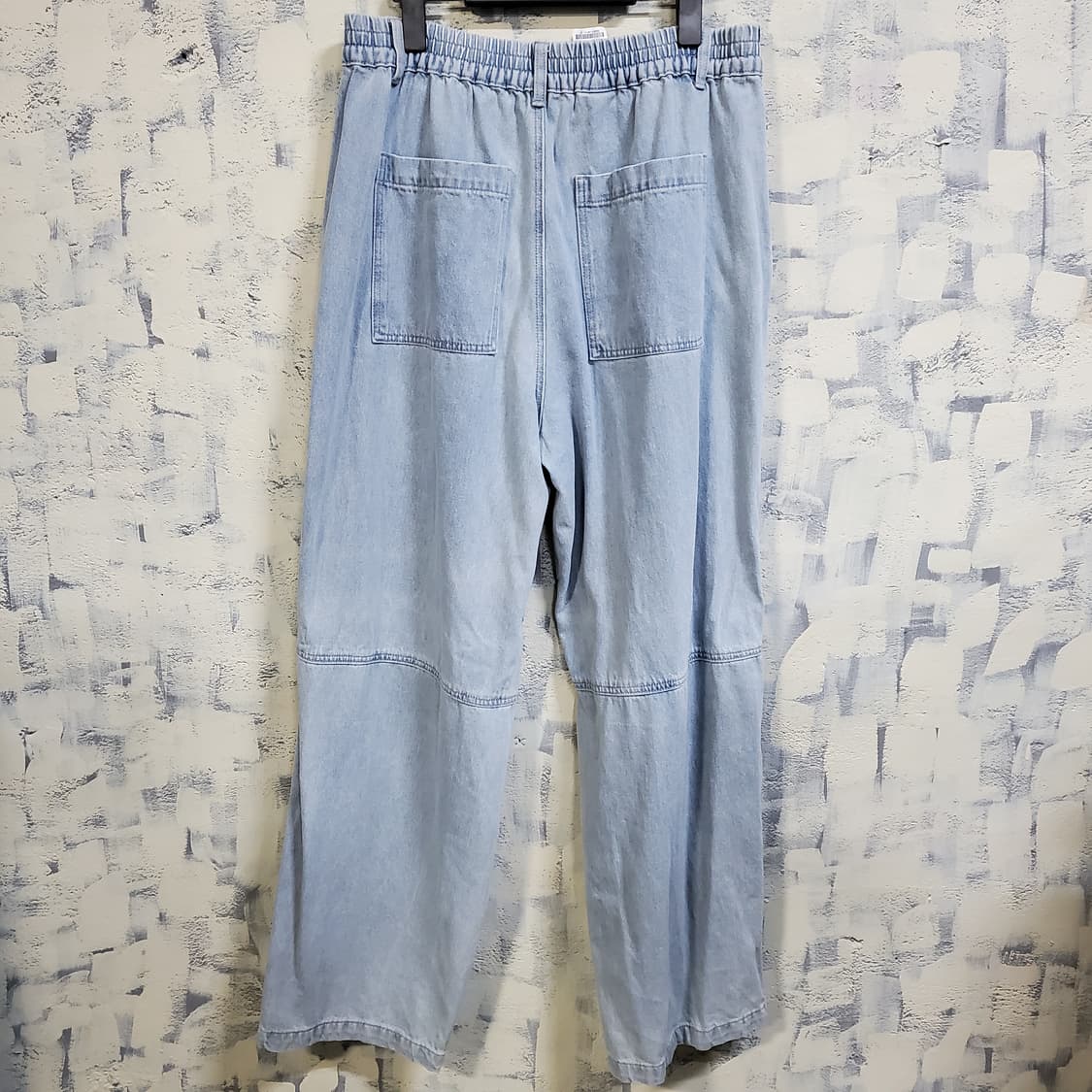 에잇세컨즈 연청 데님 와이드 팬츠 L 상품이미지2