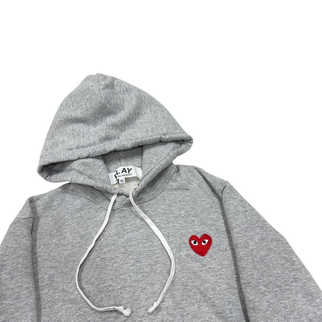 꼼데가르송 레드 하트 와펜 스웻 후드티 그레이 XS 상품이미지2