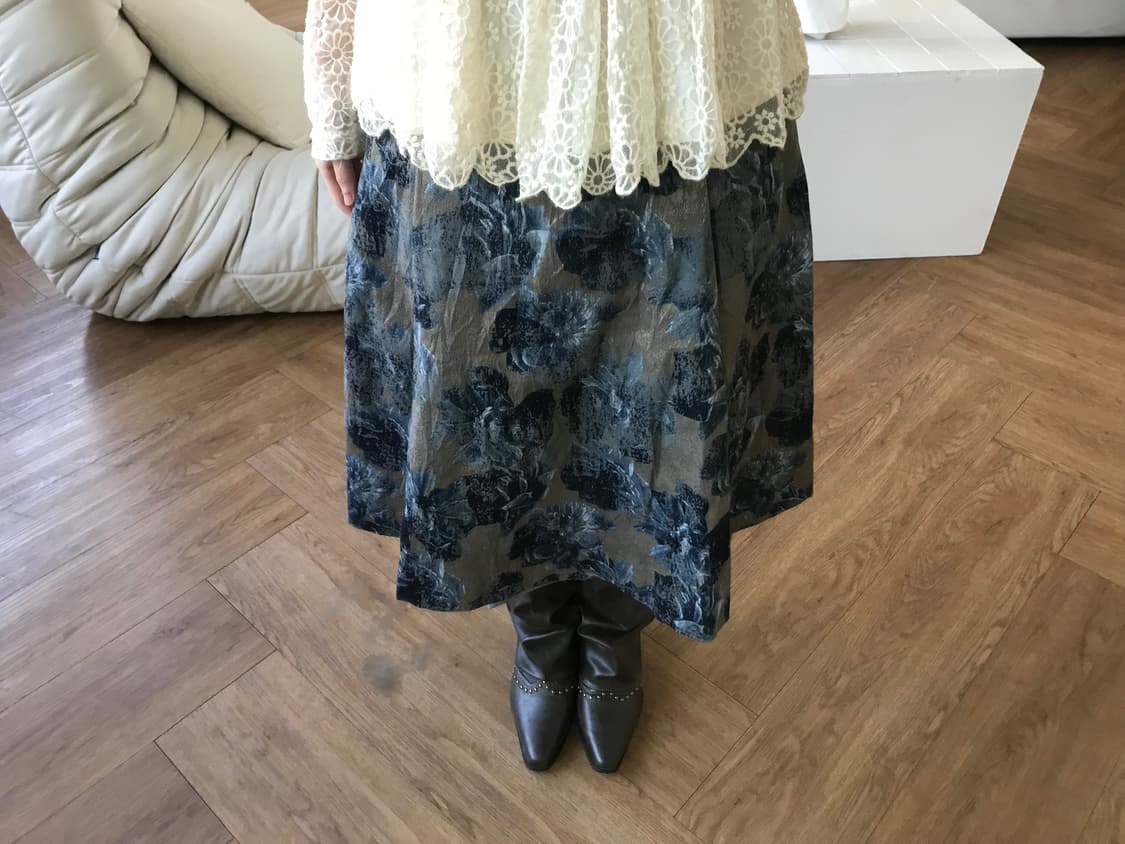 vintage pattern skirt 상품이미지3