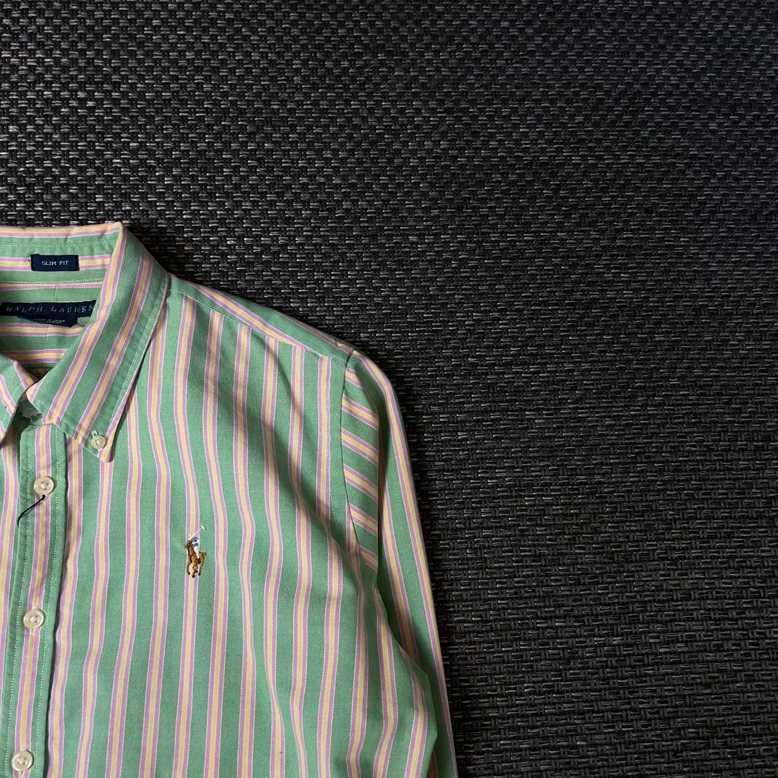폴로랄프로렌 그린 옐로우 핑크 스트라이프 슬림핏 10 상품이미지3