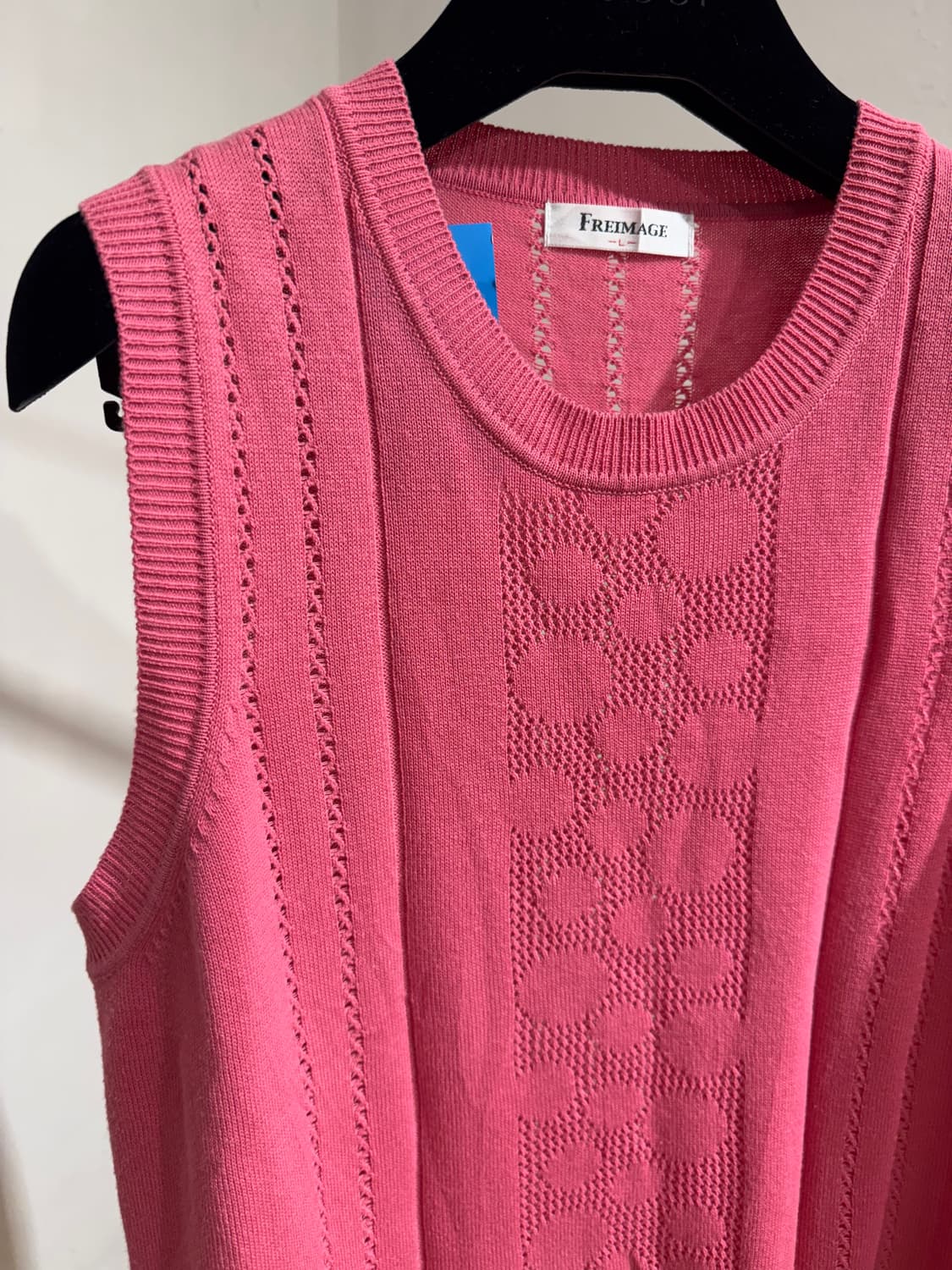 Freimage) Pink dot knit vest 상품이미지1