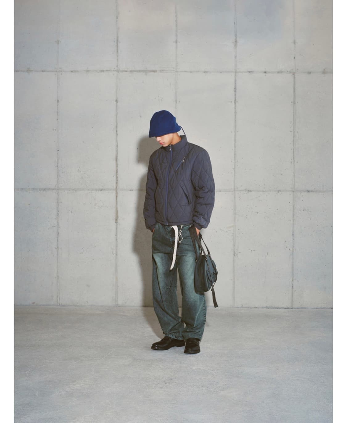 미스치프) Rhombus Quilted Bomber Jacket M 상품이미지4