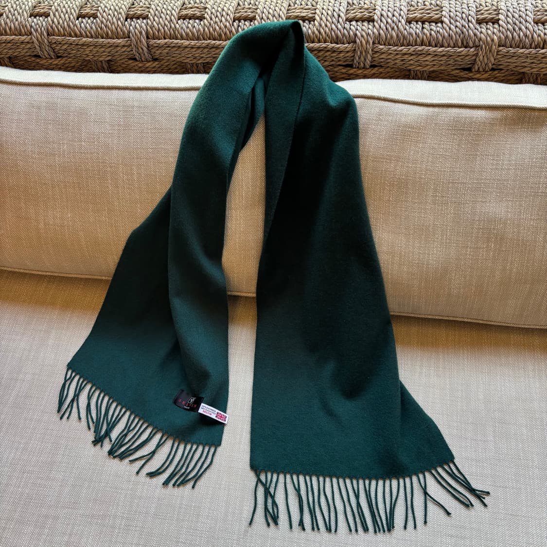 Selvin (셀빈) 영국산 100% 캐시미어 딥그린 머플러 상품이미지2