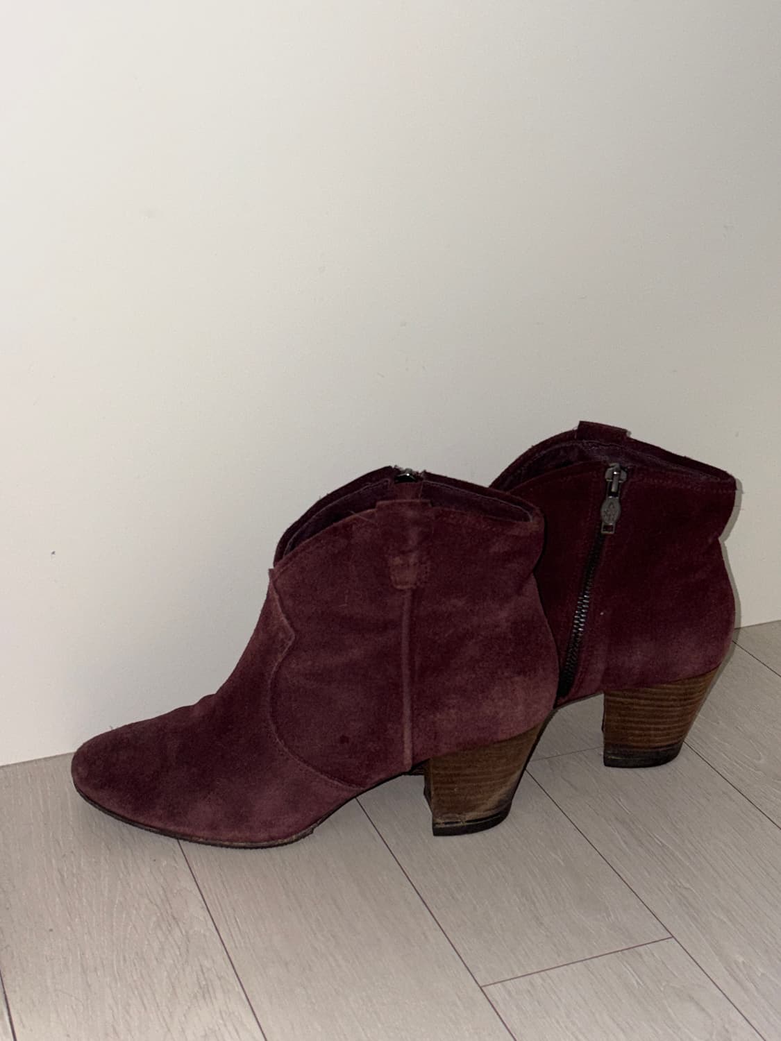 Ash 와인 웨스턴 스웨이드 앵클부츠 38 상품이미지4