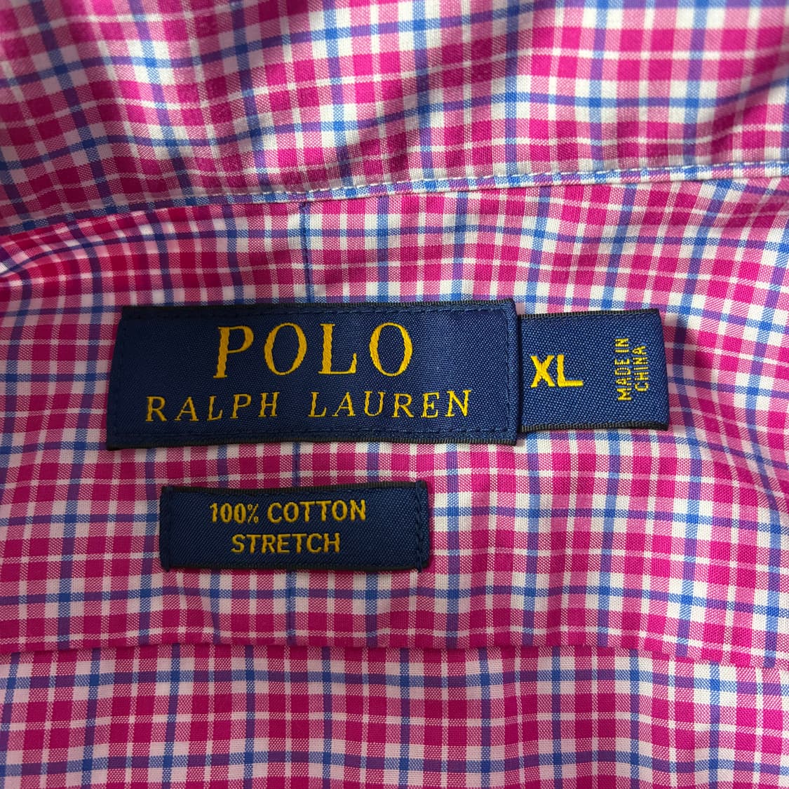 Polo  폴로 랄프로렌 자수 코튼 핑크 체크 셔츠  상품이미지4
