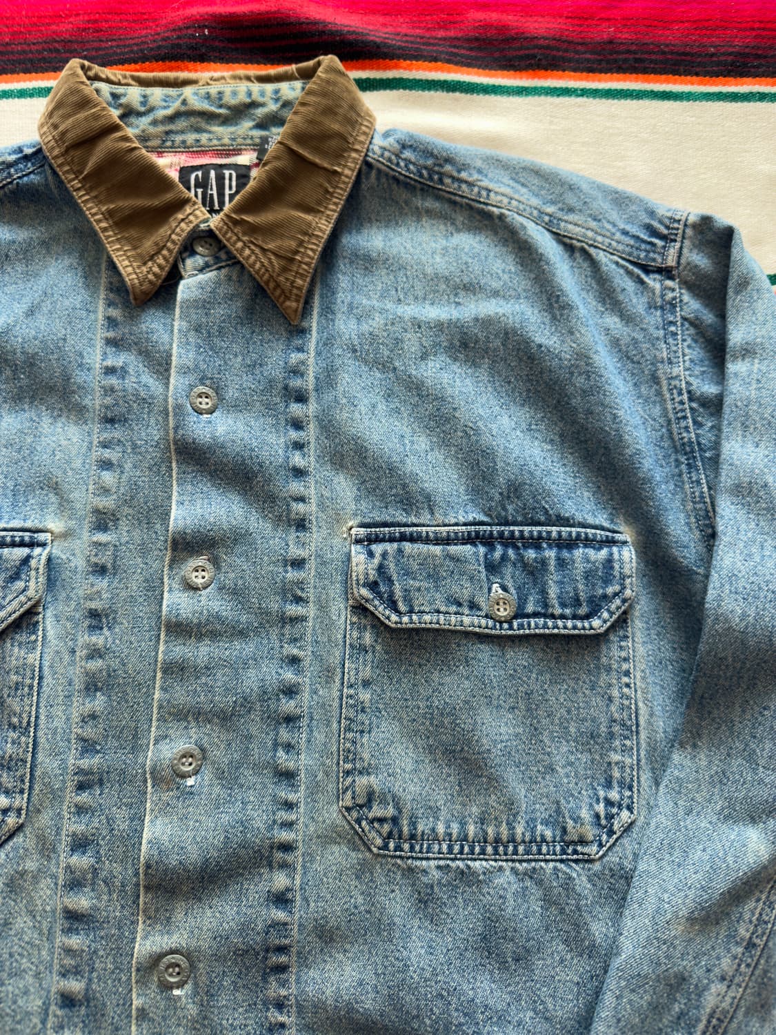 90s Old Gap denim shirt 상품이미지4