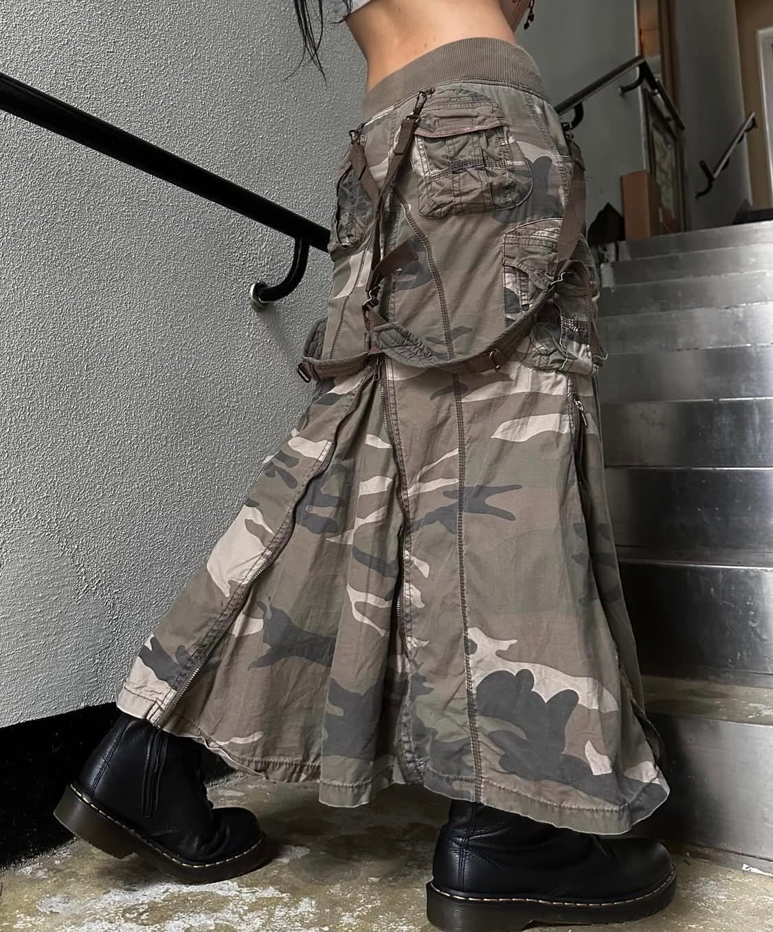 Goa 카모 서스펜더 롱스커트 상품이미지7