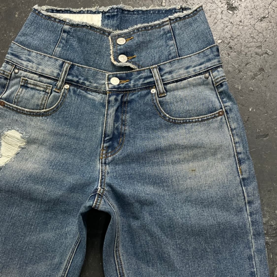 앤더슨 벨 더블 웨이스트 와이드 청바지  상품이미지2