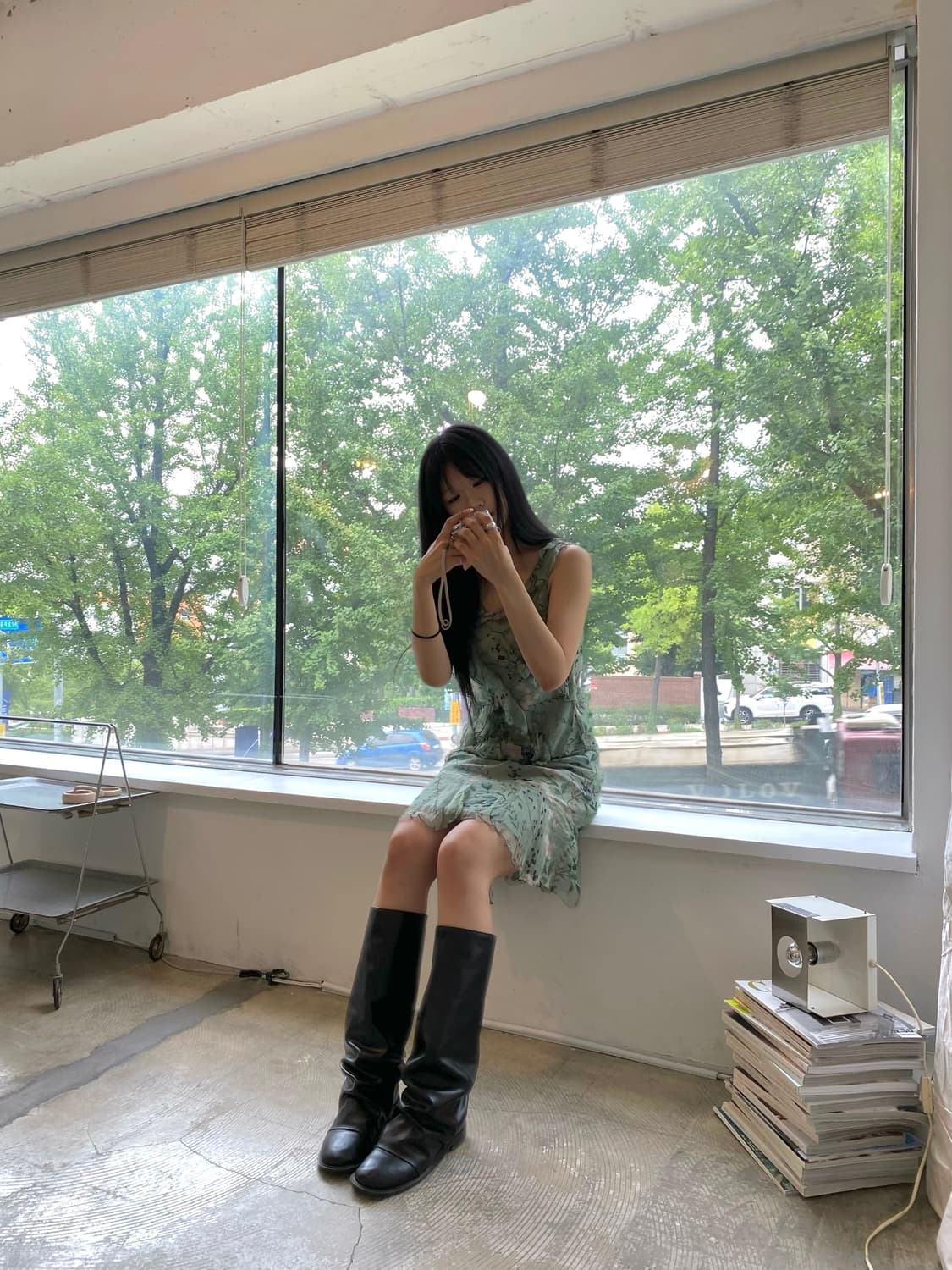 빈티지 쉬폰 투피스 상품이미지2