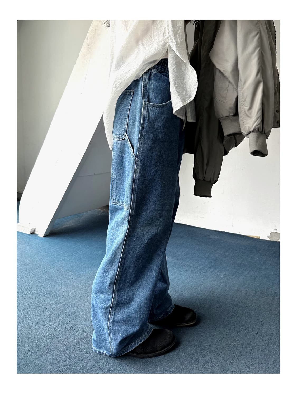 Utility design denim easy painter pants 상품이미지1