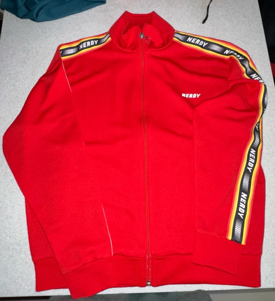널디 NERDY 트랙 자켓 레드 S 상품이미지1