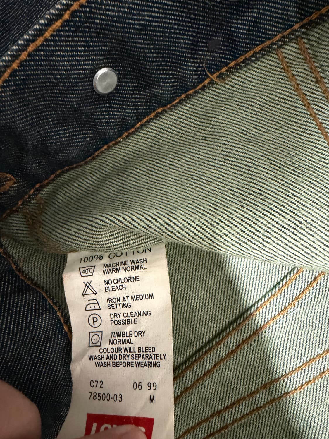 리바이스 올드스쿨 지디맛 커스텀 생지 크롭자켓 55 상품이미지6