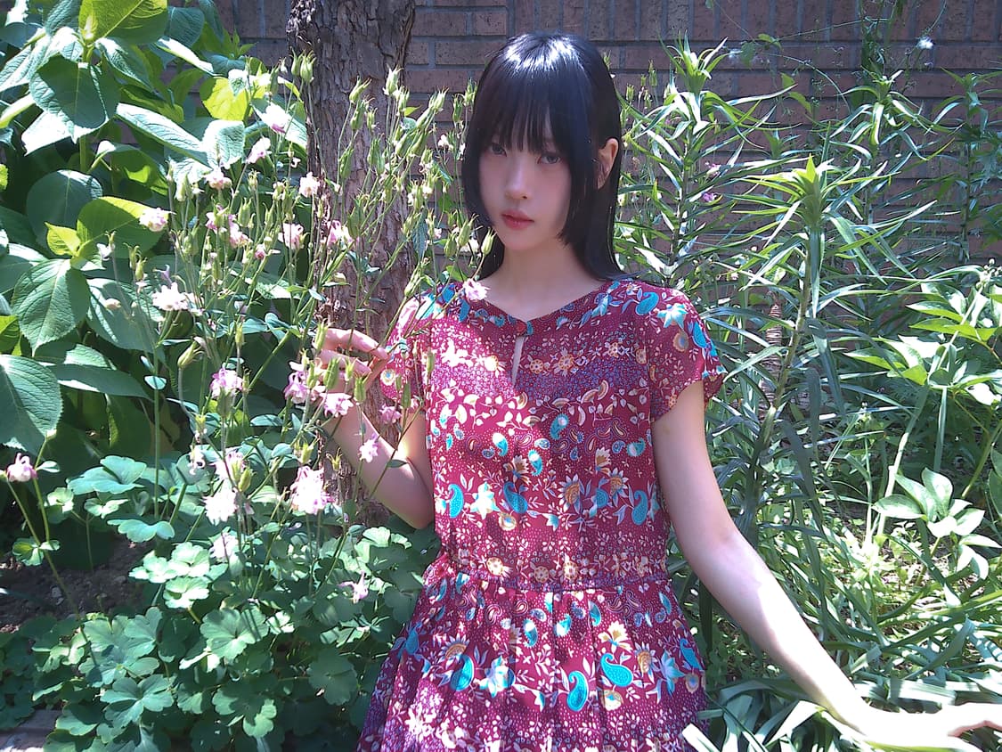Oriental Flower Dress(Burgundy) 상품이미지6