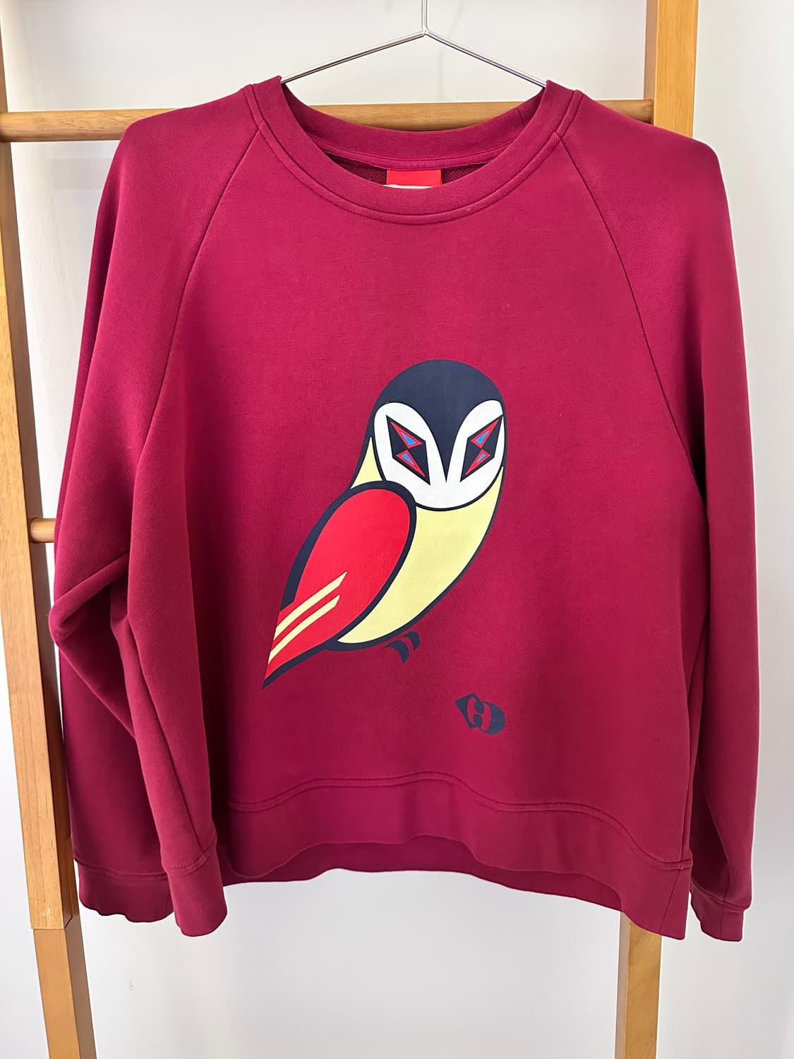 럭키슈에뜨 부엉이 버건디 맨투맨(사이즈36) 상품이미지1