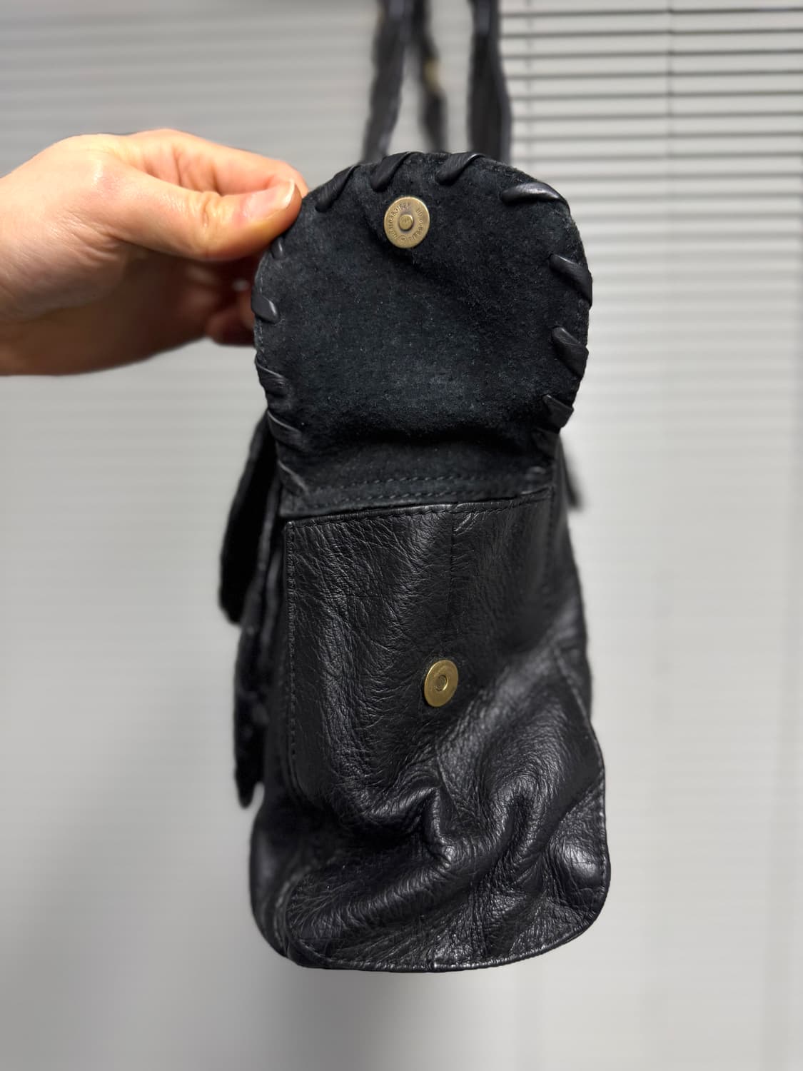 빈티지 레더 숄더 백 상품이미지3