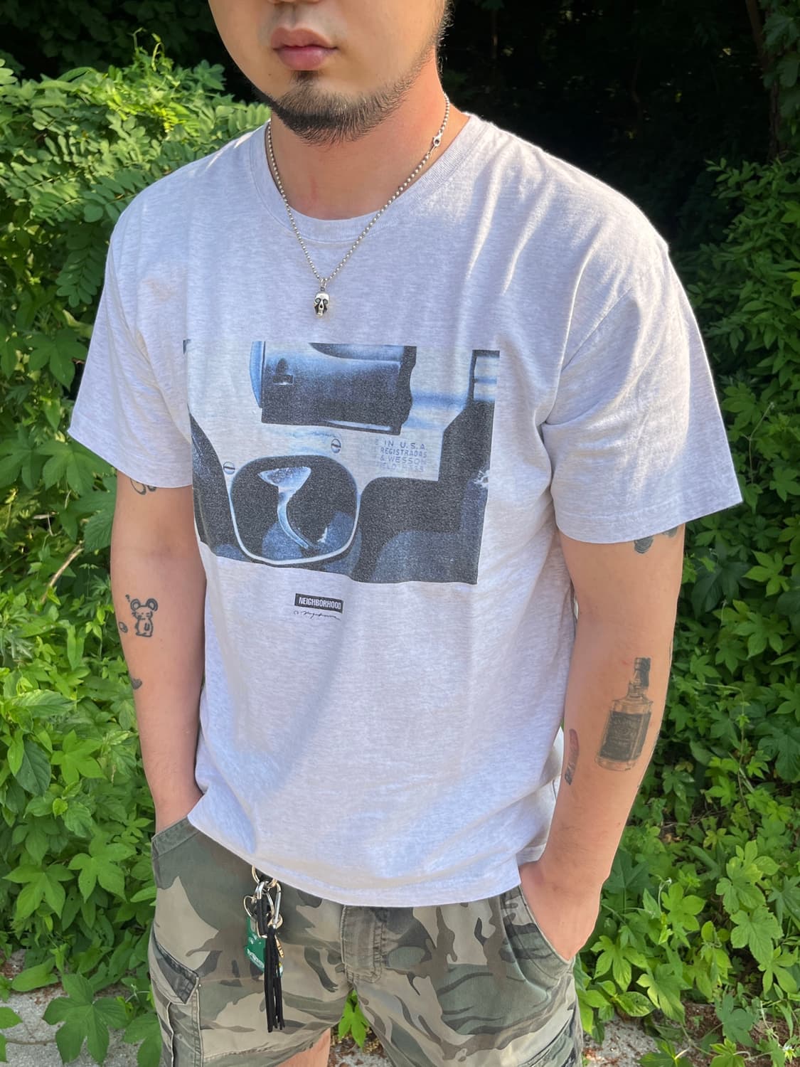 네이버후드 x 오사무 나가하마 Gun Photo Tee 상품이미지1