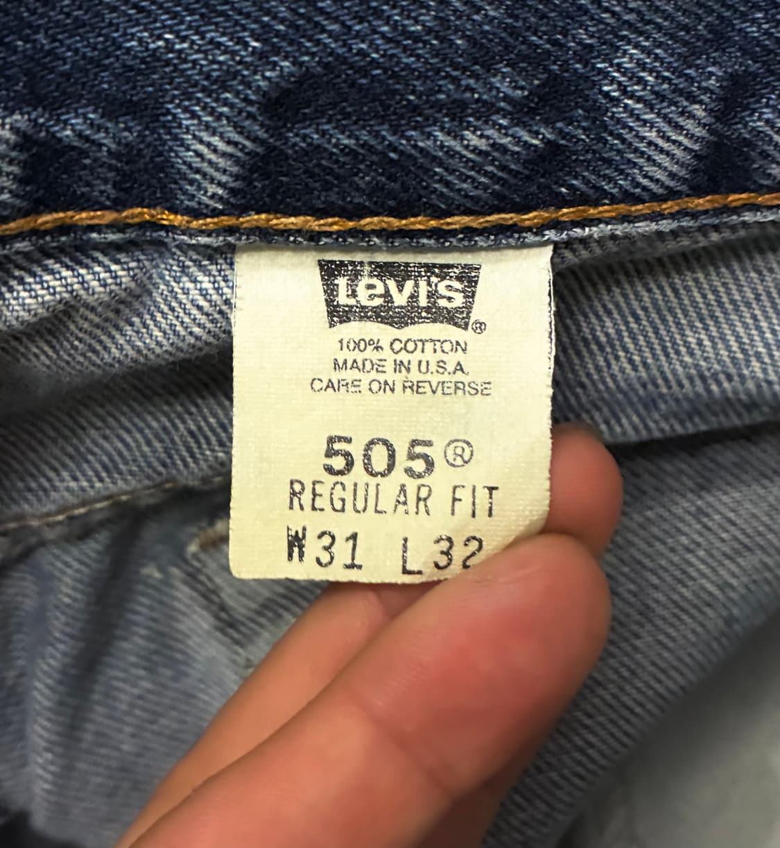 (30~31)00s USA 빈티지 리바이스 505 중청 데님 블랭크탭 상품이미지8