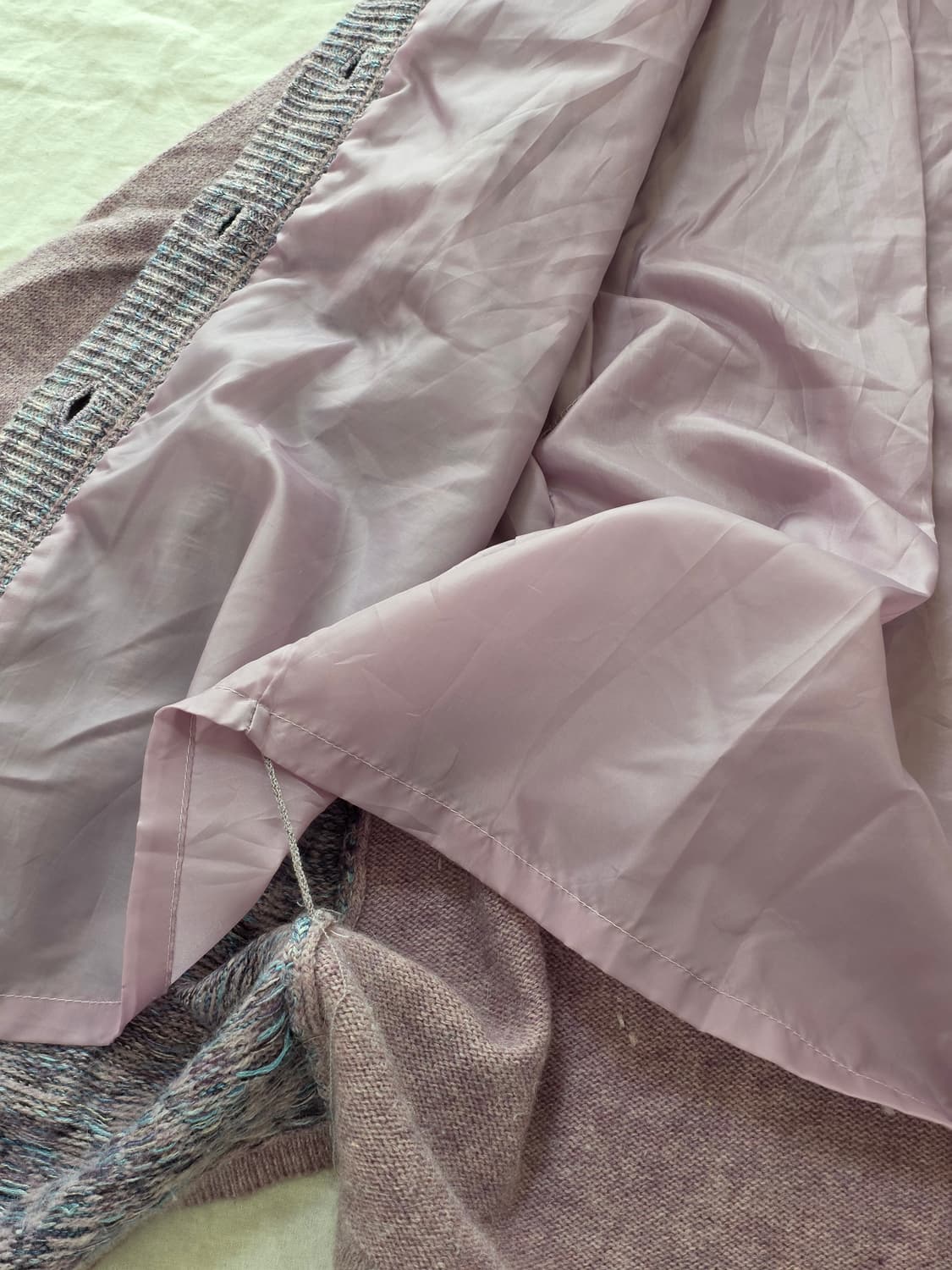 할매카지 그래니룩 모리걸 핑크라벤더 일본빈티지 니트 가디건 상품이미지8