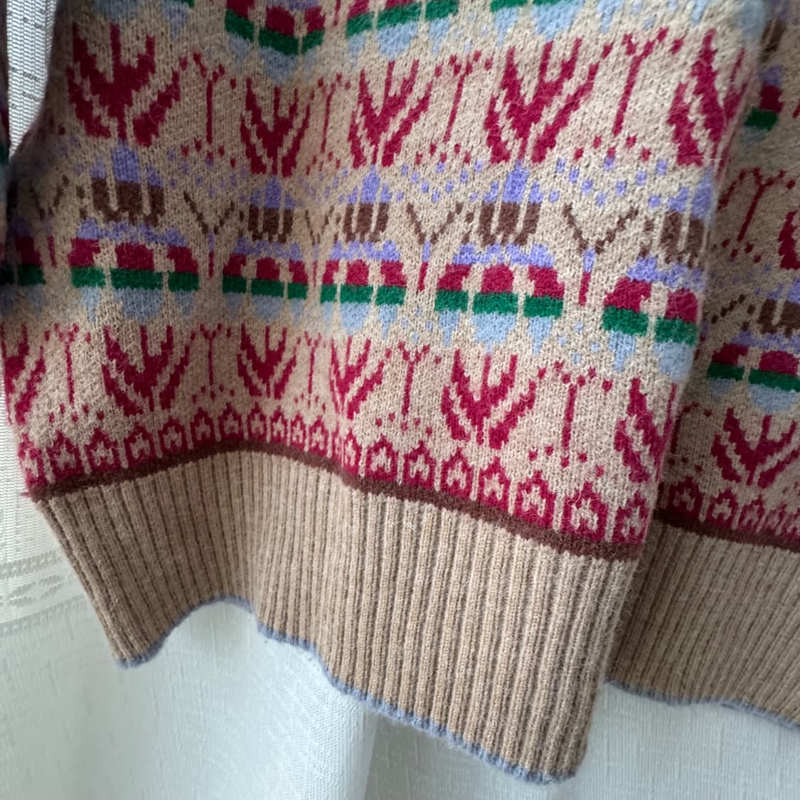 에스닉 노르딕 감성패턴 니트 귀여워요 상품이미지9