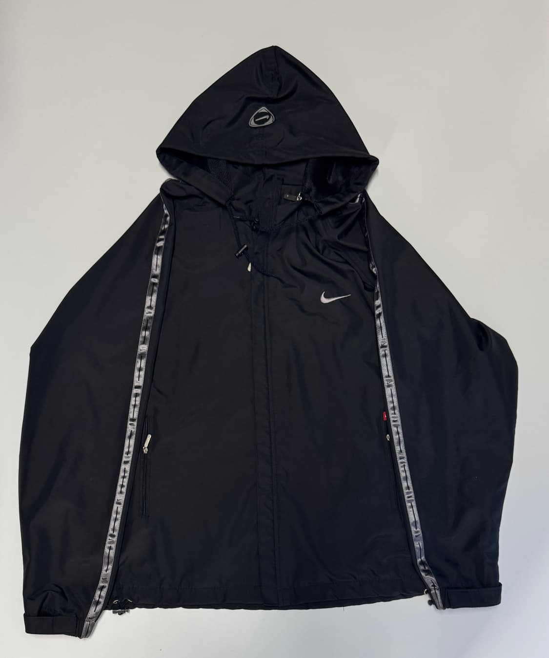 나이키 올드스쿨 스우시 사이드라인 후드 바람막이 블랙 상품이미지1