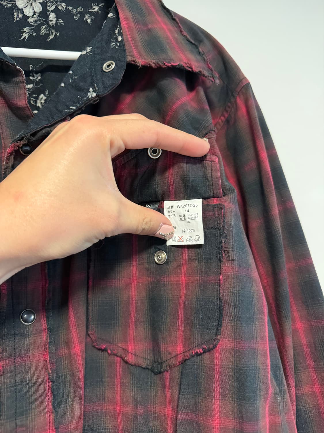 빈티지 컷오프 체크 웨스턴 셔츠 (리버서블) 상품이미지6