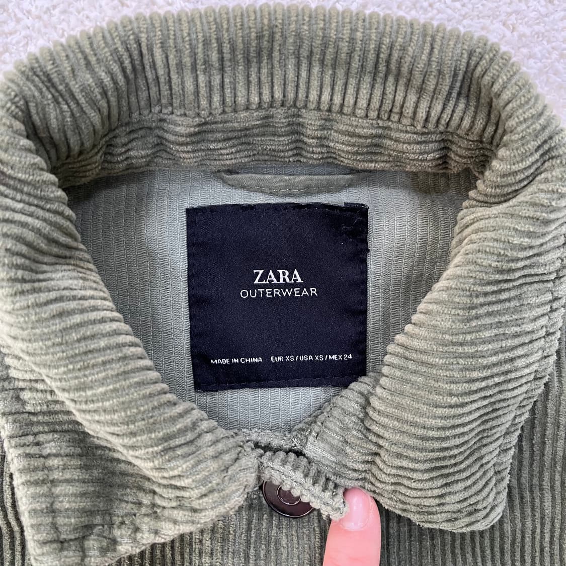 XS 자라 코듀로이 오버핏 자켓 0305M 상품이미지2