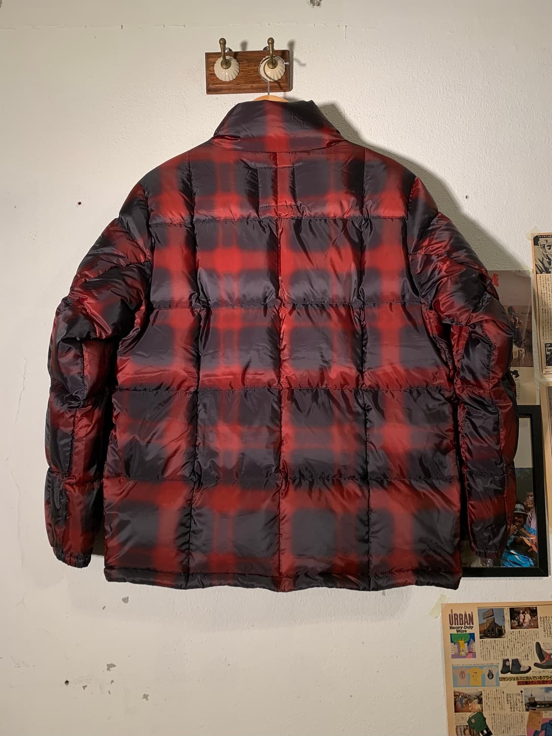 타이온 옴브레 체크 패딩 상품이미지5