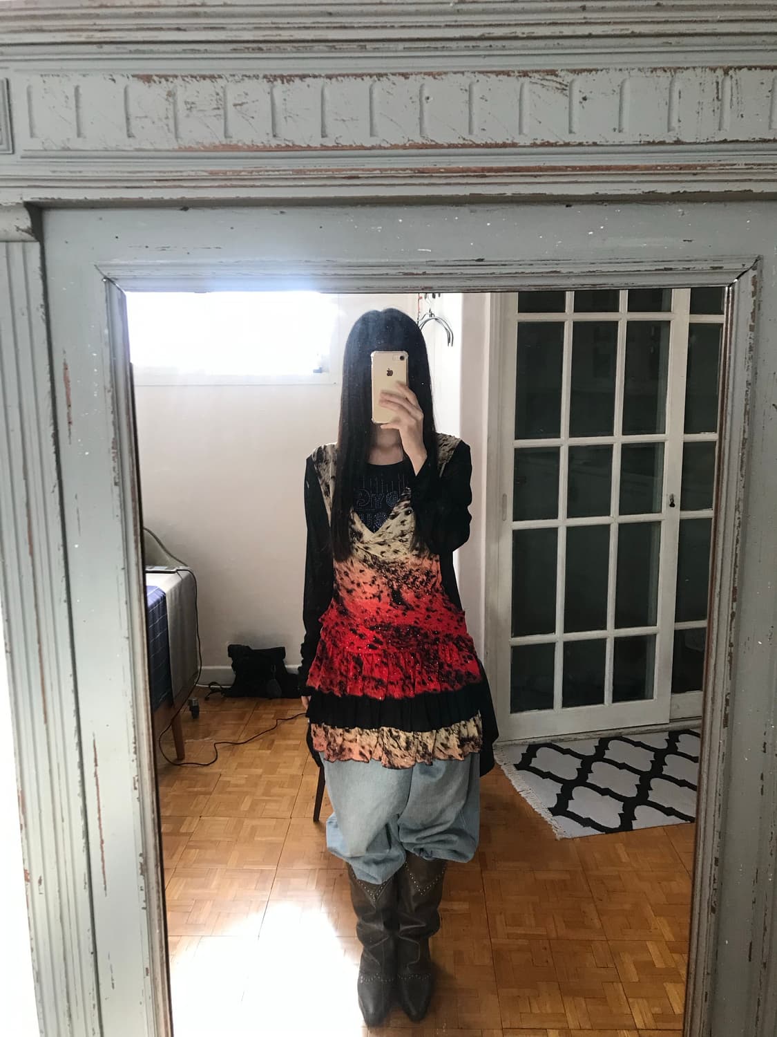 vintage shirring frill pattern top 상품이미지5