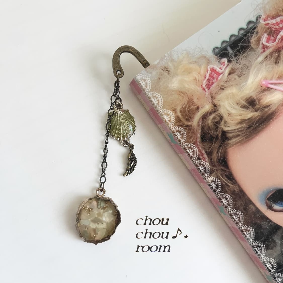 메탈 펜던트 책갈피 ⊰whispering shell⊱ bookmark 상품이미지1