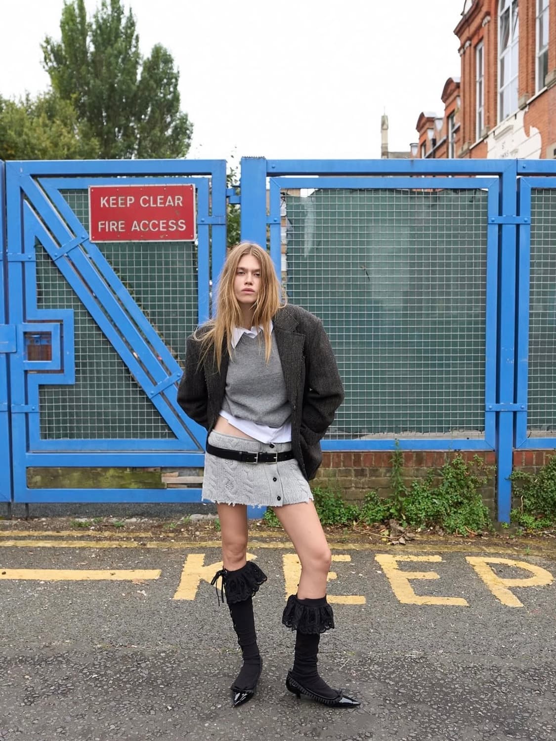 lcdc 트위스트 레이어드 니트 스커트 상품이미지4