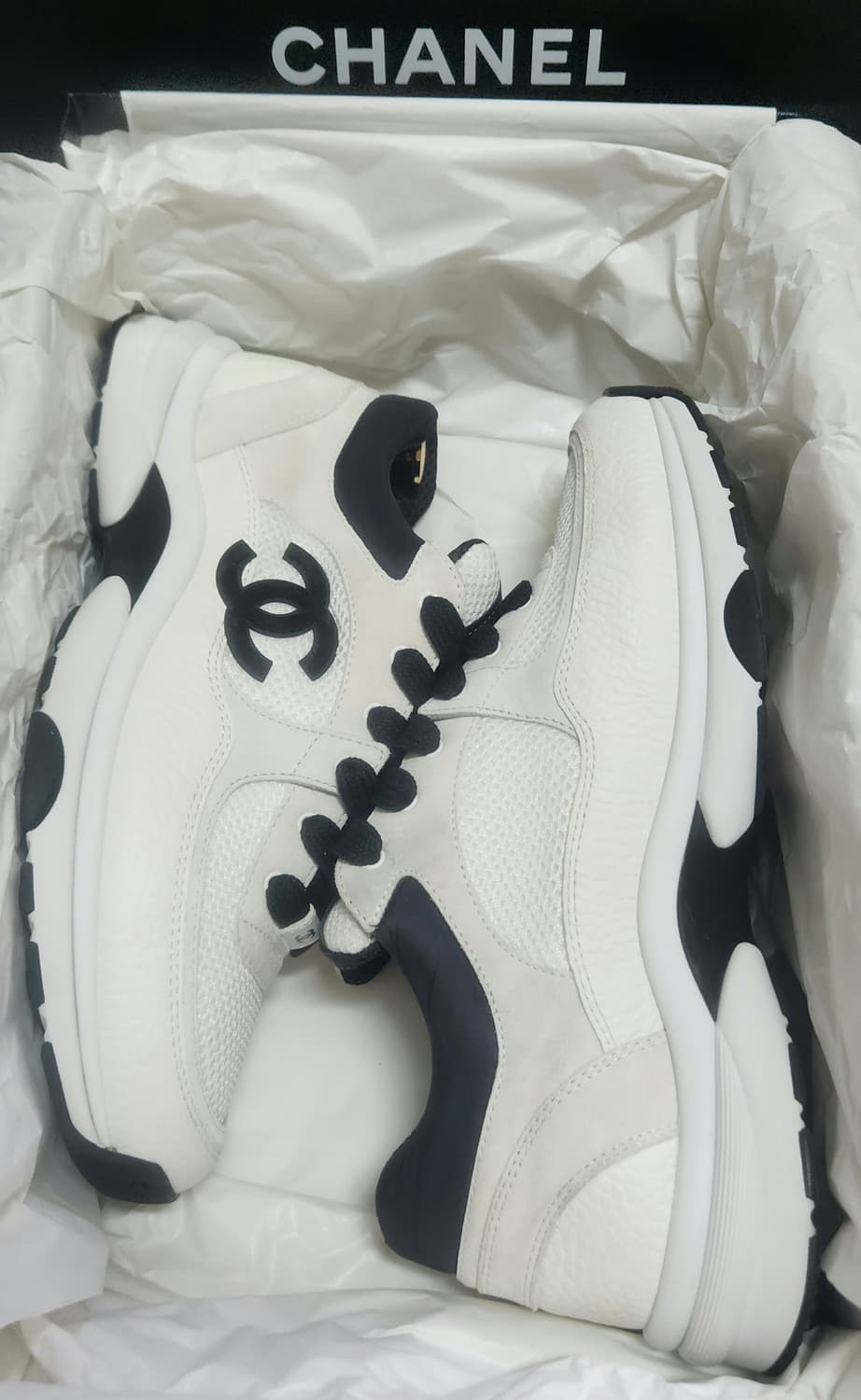 [정품] 샤넬 스니커즈 운동화 CC로고 메쉬| 스웨이드테니스 카프스킨43 상품이미지7