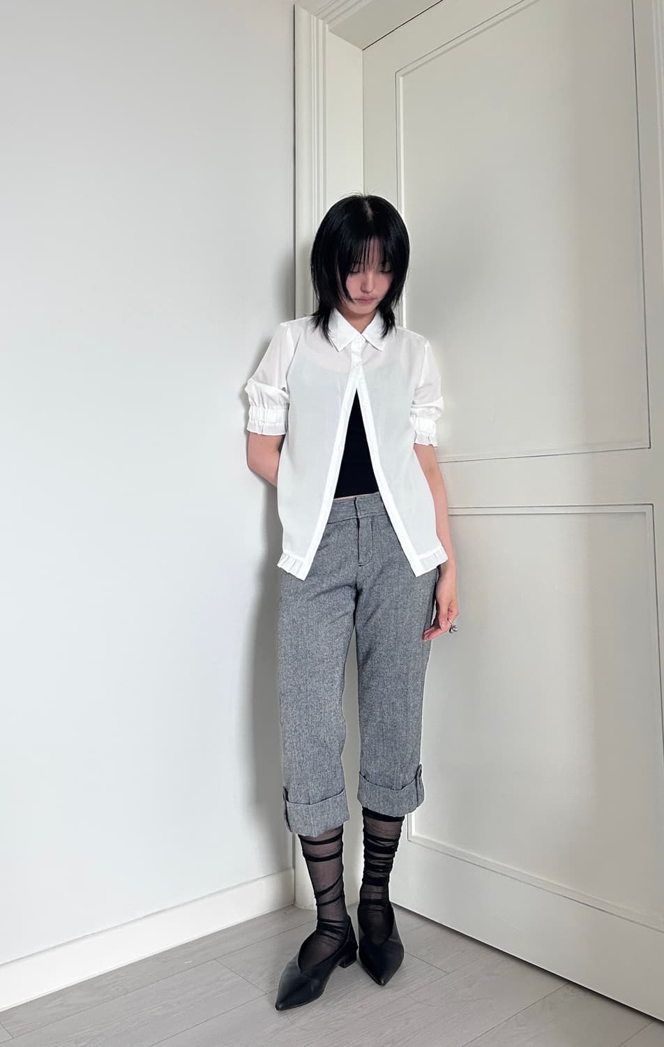 White Frill Shirt / 빈티지 프릴 셔츠 상품이미지2