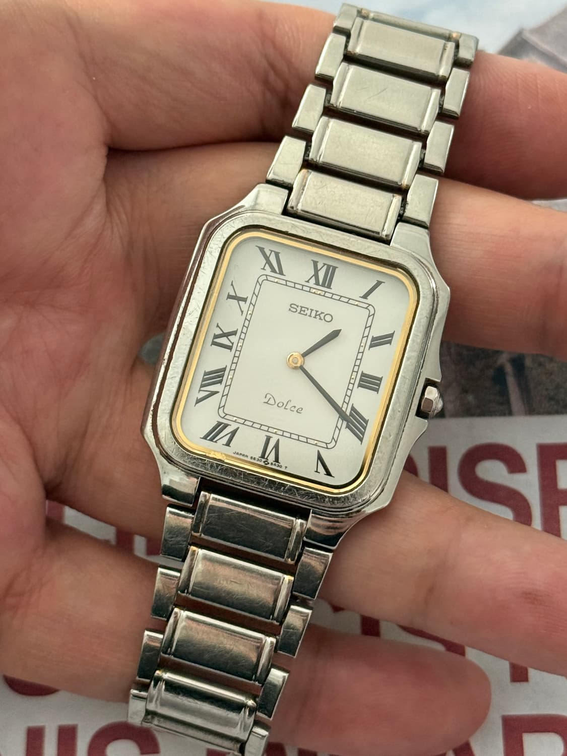 Seiko 세이코 Dolce 스퀘어 콤비 로만 인덱스  상품이미지3