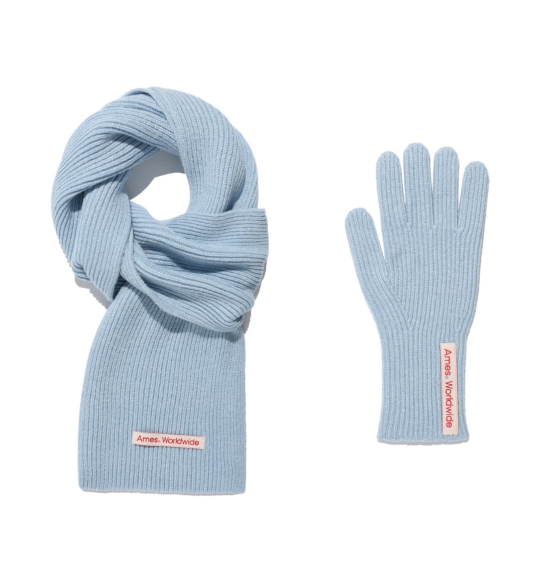 미개봉새상품 아메스 월드와이드 머플러&글러브 스카이블루 상품이미지1