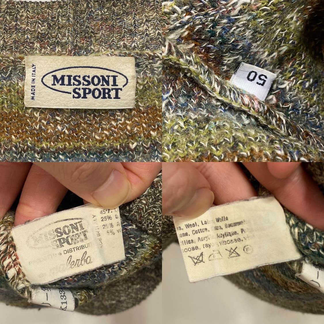 미쏘니 패턴 울 가디건 상품이미지6