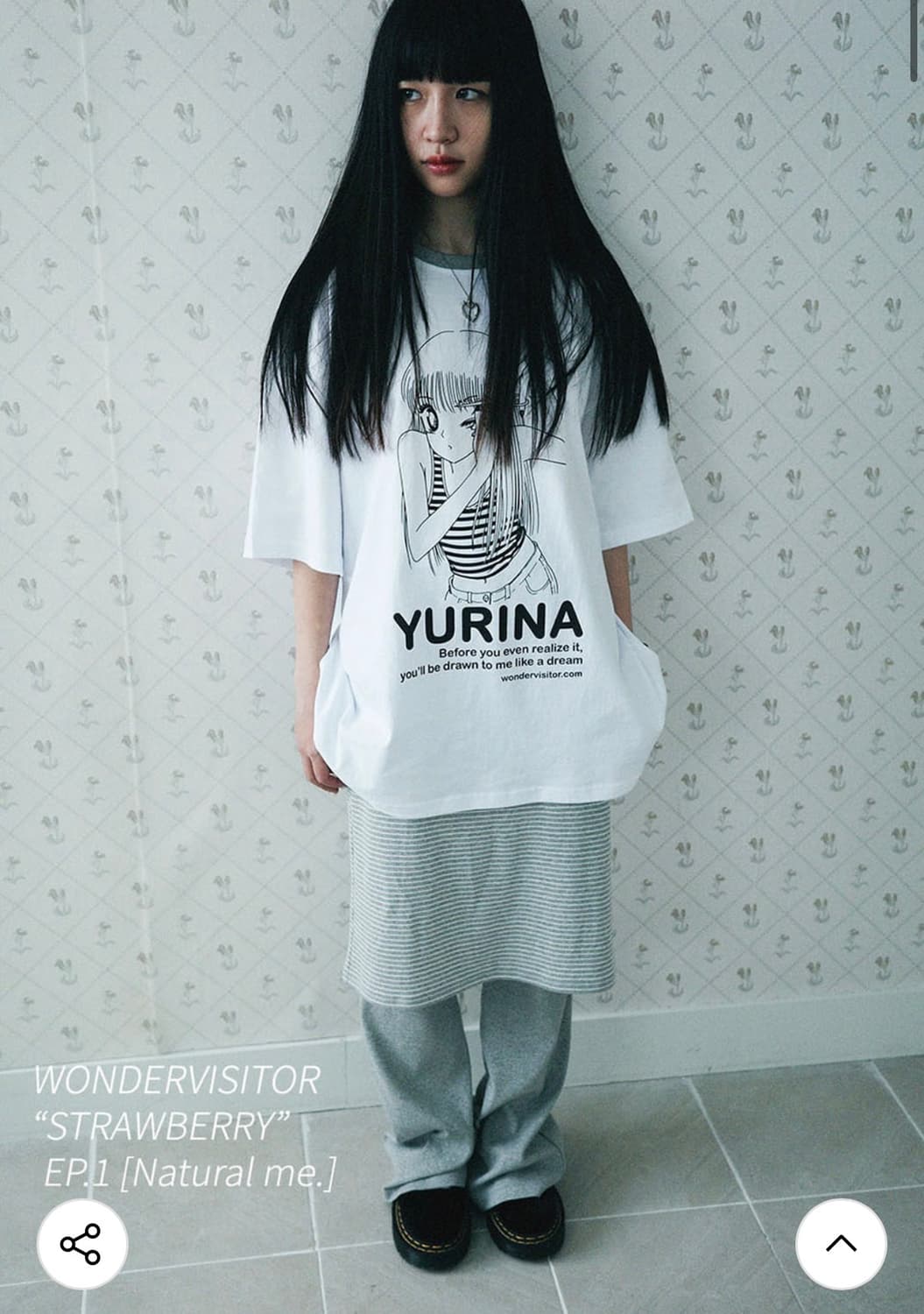 원더비지터 Stripe Skirt pants [Melange grey] 상품이미지2