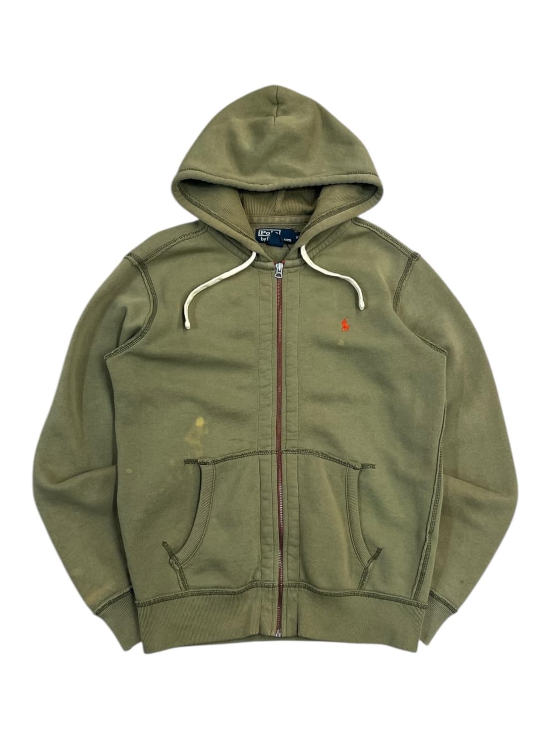 폴로 랄프로렌 기모 후드집업 카키 S #csz2645 상품이미지3