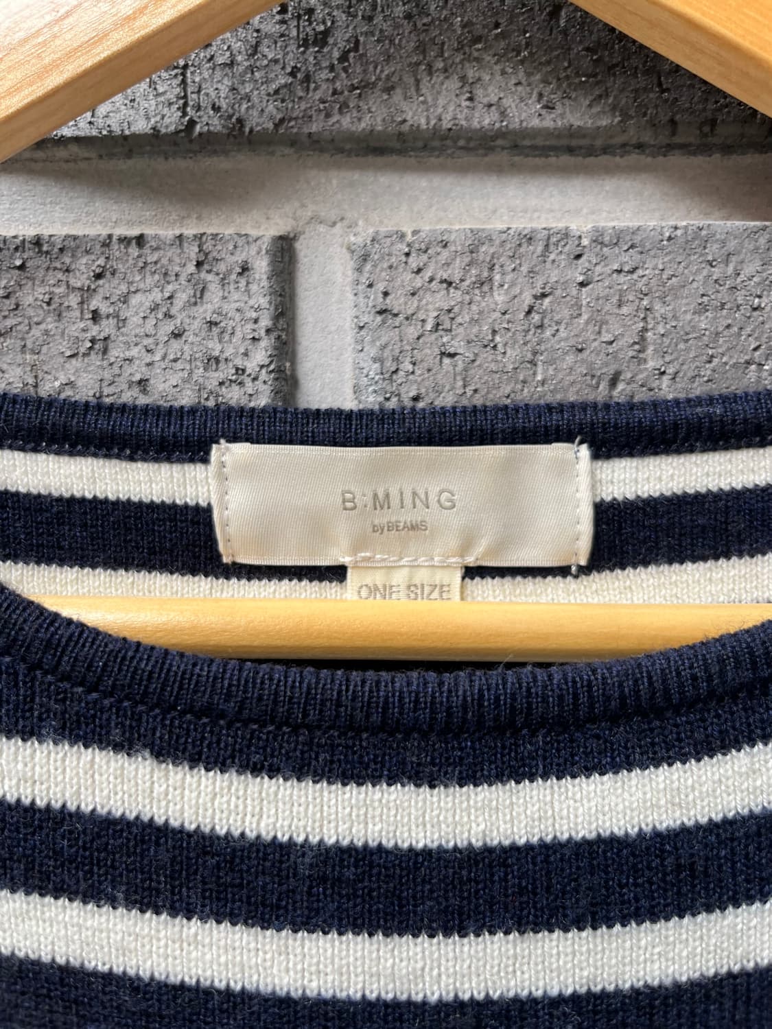 B.MING by beams 레이스 스트라이프 니트 상품이미지4