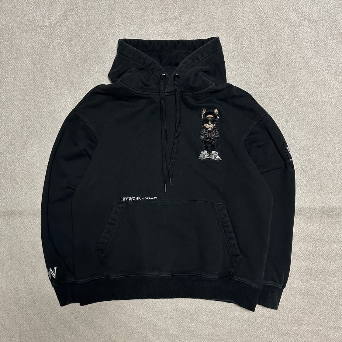 라이프워크 공용 볼캡힙독 후드 티셔츠 상품이미지2